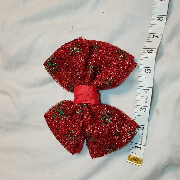 HOLIDAY HAIR BLING SET OF 4 FASCINATOR HAIR BOW SET OF HAIR BOWS - Picture 7 of 8